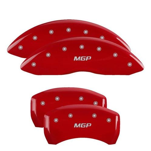MGP 4 Caliper Covers Engraved Front & Rear MGP Red finish, Auto-onderdelen, Remmen en Aandrijving, Ophalen of Verzenden