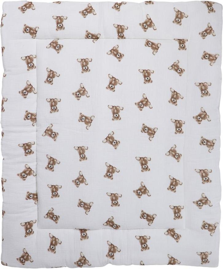 MamaLoes Teddy Beer Hydrofiel 80 x 100 cm Boxkleed ML020268, Kinderen en Baby's, Boxen, Nieuw, Verzenden