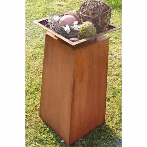 XL plantenzuil | Tuindecoratie vintage zuil | Roest, Huis en Inrichting, Woonaccessoires | Overige, Nieuw, Verzenden