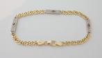 Massieve 14 karaat Gouden Armband Valkoogschakel  22 cm, Sieraden, Tassen en Uiterlijk, Armbanden, Nieuw, Goud, Goud, Met edelsteen