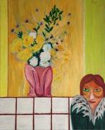 Yvan Theys (1936-2005) - Vrouw met bloemstuk, Antiek en Kunst