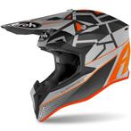 Crosshelm Airoh Wraap - Mat Grijs / Oranje - MAAT XL, Motoren, Kleding | Motorhelmen, Verzenden, Nieuw met kaartje, Offroadhelm