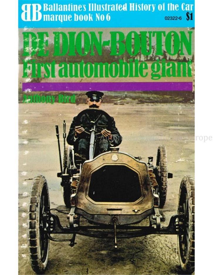 DE DION BOUTON, FIRST AUTOMOBILE GIANT (BALLANTINES, Boeken, Auto's | Boeken