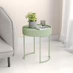 Bijzettafel Rill rond 46x40 cm mintgroen [en.casa], Verzenden, Nieuw