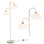 LIVSK Moderne Vloerlamp met 2 Lampen - 350° Draaibaar - Voet, Verzenden, Nieuw