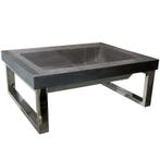 Hardsteen wastafel zwart op RVS beugels, Verzenden, Nieuw