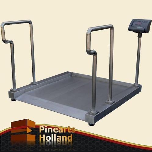 RVS Rolstoelweegschaal, Stasteunweegschaal 300kg x 100g, Witgoed en Apparatuur, Weegschalen, 1 tot 500 gram, Digitaal, Nieuw, Personenweegschaal