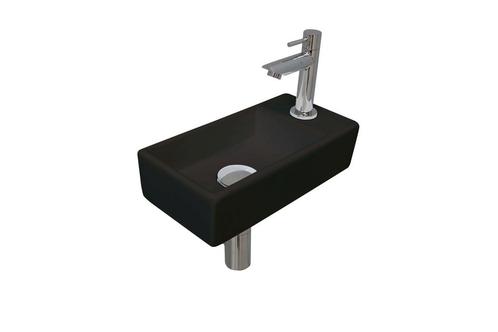 Fonteinset INK Versus 36x18x9cm Porselein Mat Zwart Met, Doe-het-zelf en Verbouw, Sanitair, Overige typen, Nieuw, Chroom, Ophalen of Verzenden