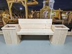 Steigerhouten Zitbank met Bloembakken, Ophalen of Verzenden, Nieuw, Hout