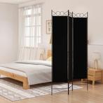 vidaXL Kamerscherm met 3 panelen 120x200 cm stof zwart, Huis en Inrichting, Woonaccessoires | Kamerschermen, Verzenden, Nieuw