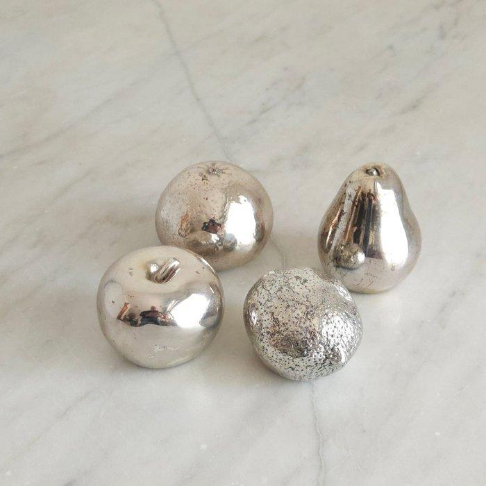 sculptuur, frutta - 6 cm - 800 - 925 laminato, Antiek en Kunst, Antiek | Goud en Zilver