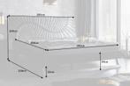 Design bed SCORPION 180x200cm zwart mangohout 3D snijwerk, Ophalen of Verzenden, Nieuw