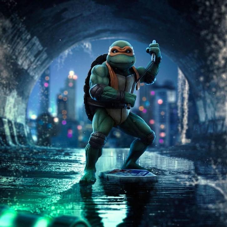 Teenage Mutant Ninja Turtles Art Scale Statue 1/10 Michelang, Verzamelen, Film en Tv, Nieuw, Ophalen of Verzenden