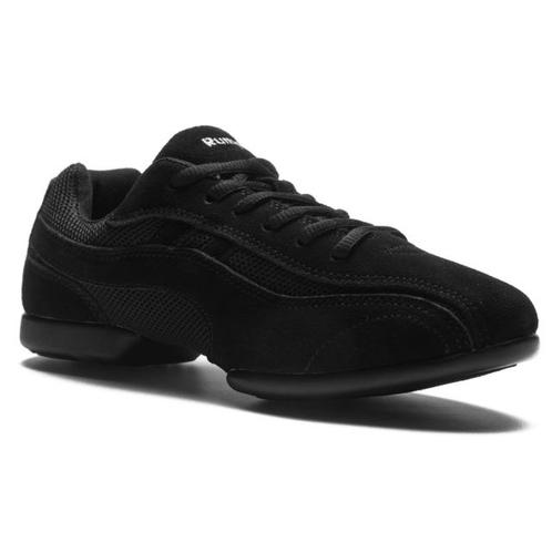 Jive RU1592 Zwarte Lage Danssneakers met Suede Splitzool, Sport en Fitness, Ballet, Verzenden