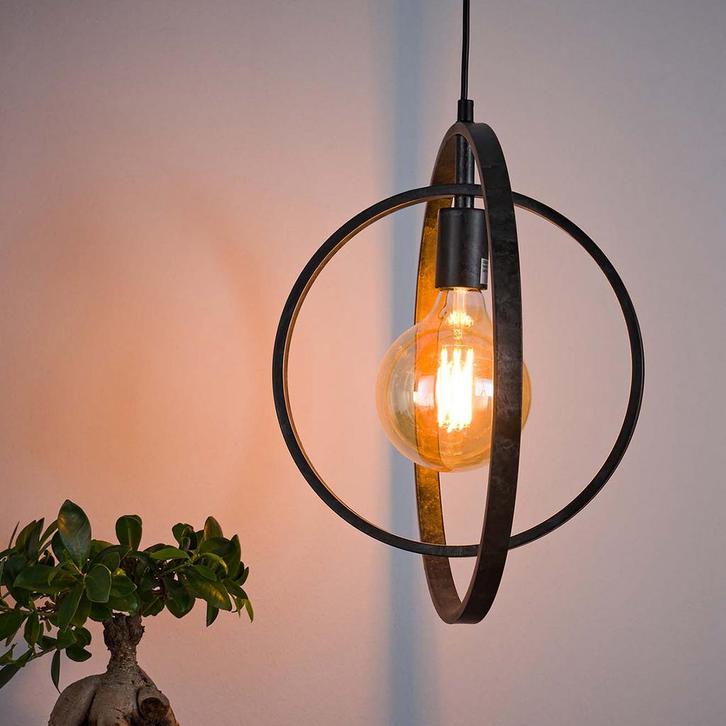 *WOONWINKEL* Cirkel Hanglamp Metaal, Huis en Inrichting, Lampen | Hanglampen, Nieuw, Verzenden