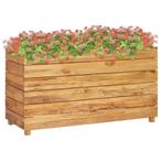 Plantenbak verhoogd 100x40x55 cm gerecycled teakhout en s..., Huis en Inrichting, Verzenden, Nieuw