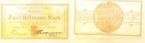 Duitsland 2 Billionen Mark Crailsheim 1923 Notgeld leicht..., Postzegels en Munten, Munten | Nederland, Verzenden
