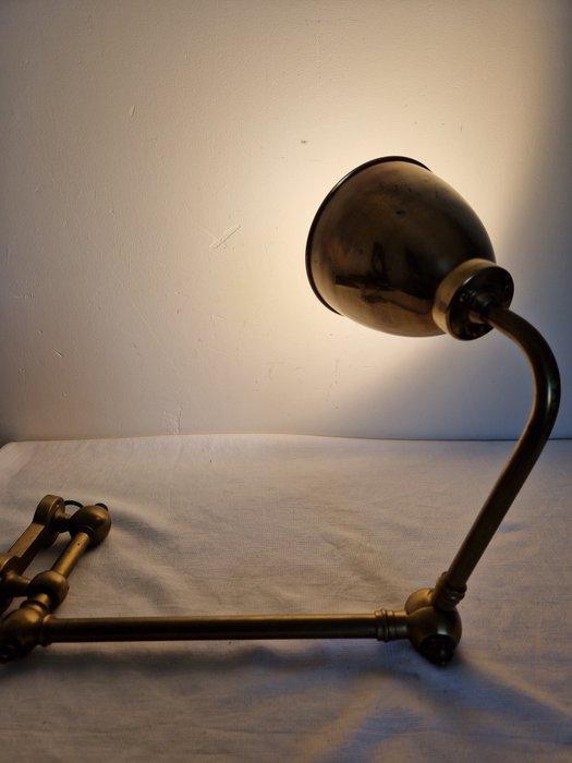 kaartleeslamp / scharnierlamp - Messing, Antiek en Kunst, Curiosa en Brocante