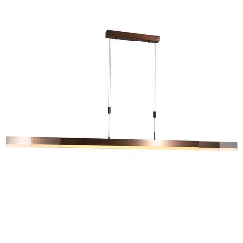 Verstelbare hanglamp donker brons incl. LED dimbaar - Lamba, Huis en Inrichting, Lampen | Hanglampen, Nieuw, 75 cm of meer
