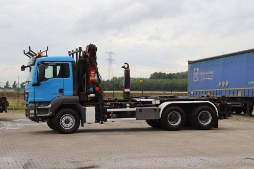 Veiling: MAN TGS 33.440 6x4 EURO-4 HMF 1823 + VDL HOOK full, Auto's, Vrachtwagens, Handgeschakeld, BTW verrekenbaar, Diesel, Blauw