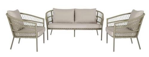 Stoel-bank Loungeset Rennes Aluminium Rope Antraciet The, Tuin en Terras, Tuinsets en Loungesets, Nieuw, Verzenden