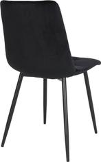 House Nordic Middelfart Eetkamerstoel Velvet Zwart - Set van, Huis en Inrichting, Stoelen, Verzenden, Nieuw