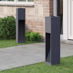 vidaXL Zonne LED Padverlichting 2 pcs Antraciet Koudgewalst, Verzenden, Nieuw