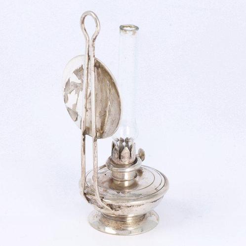 H. Hooijkaas - Olielamp met buikglas - NO RESERVE -, Antiek en Kunst, Antiek | Goud en Zilver