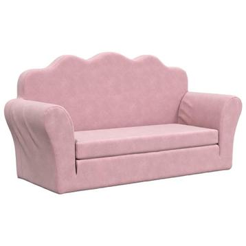 Kinderslaapbank Roze Pluche - Retourdeal - 35% Korting! beschikbaar voor biedingen