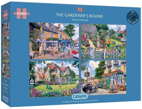 The Gardeners Round Puzzel (4 x 500 stukjes) | Gibsons -, Hobby en Vrije tijd, Denksport en Puzzels, Nieuw, Verzenden