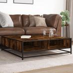 vidaXL Salontafel 100x100x30 cm bewerkt hout en metaal, Verzenden, Nieuw, Overige houtsoorten, 100 tot 150 cm