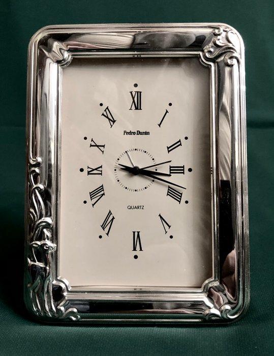Alarm bureaublok klok - Pedro Durán - - .925 zilver -, Antiek en Kunst, Antiek | Goud en Zilver