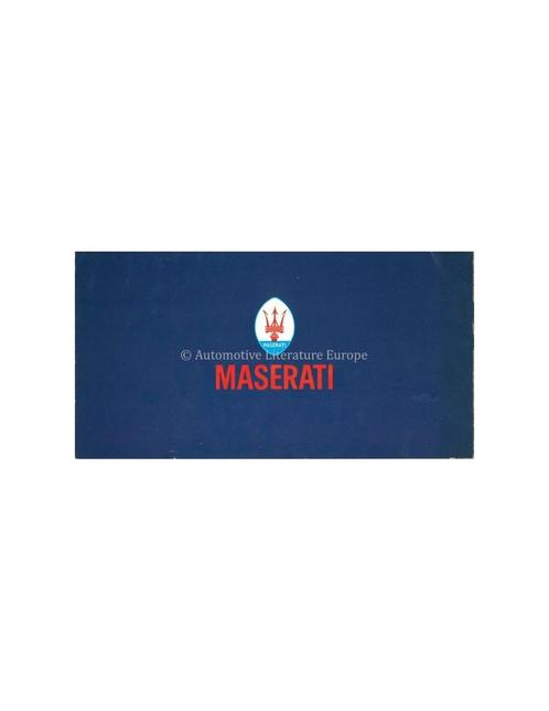 1974 MASERATI PORTFOLIO PROGRAMMA BROCHURE, Boeken, Auto's | Folders en Tijdschriften