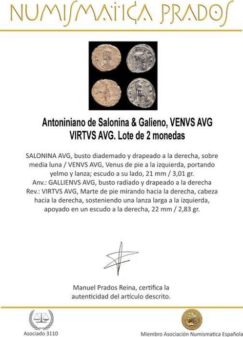 Romeinse Rijk. Salonina & Galieno. Antoninianus VENVS, Postzegels en Munten, Munten | Europa | Niet-Euromunten