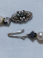Halsketting - 18 karaat Witgoud Parel, Sieraden, Tassen en Uiterlijk, Kettingen, Nieuw