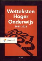 9789001747671 Wetteksten hoger onderwijs 2021-2022, Verzenden, Zo goed als nieuw, Redactieraad