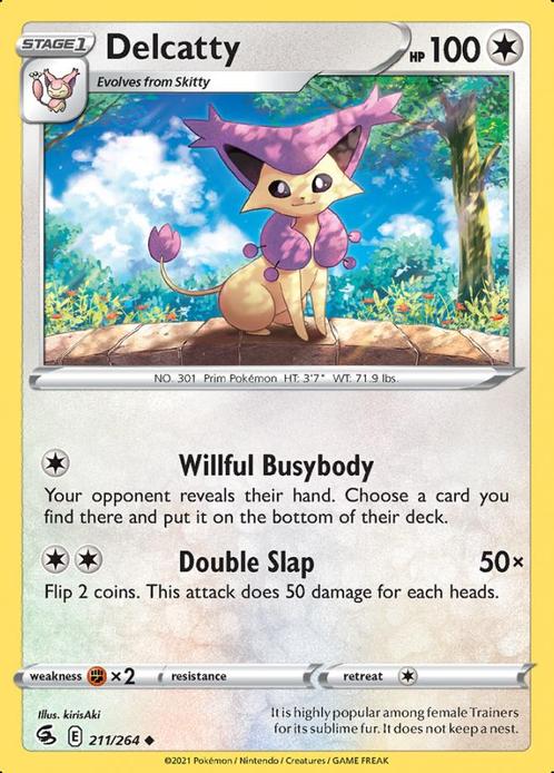 Delcatty 211/264 (Fusion Strike), Hobby en Vrije tijd, Verzamelkaartspellen | Pokémon, Losse kaart, Nieuw, Foil, Ophalen of Verzenden