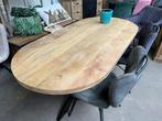 Eettafel Deens ovaal mangohout nieuw verpakking goedkoop