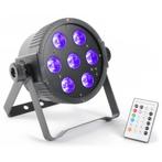 B-stock - BeamZ FlatPAR 7x 18W RGBAWUV LED's DMX IR, Nieuw, Ophalen of Verzenden