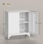 Witte Metalen Archiefkast – Stevige Kast met 5 Laden en Deur, Verzenden, Nieuw in verpakking