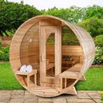 Barrel Sauna White Cedar hout l Buitensauna, Ophalen of Verzenden, Nieuw, Fins of Traditioneel, Complete sauna