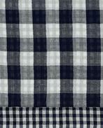 Double Gauze Katoen Dubbelzijdig Ruit Navy, Nieuw, Blauw
