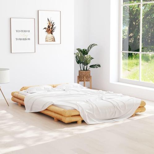 vidaXL Bedframe bamboe 140x200 cm, Huis en Inrichting, Slaapkamer | Bedden, 140 cm, 200 cm, Bruin, Tweepersoons, Nieuw, Overige materialen