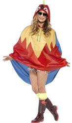 Party Poncho festival papegaai, Kleding | Dames, Ophalen of Verzenden, Nieuw