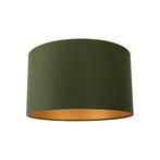 Velours lampenkap groen 35/35/20 met gouden binnenkant, Huis en Inrichting, Lampen | Lampenkappen, Verzenden, Nieuw, Groen, Classic-antique