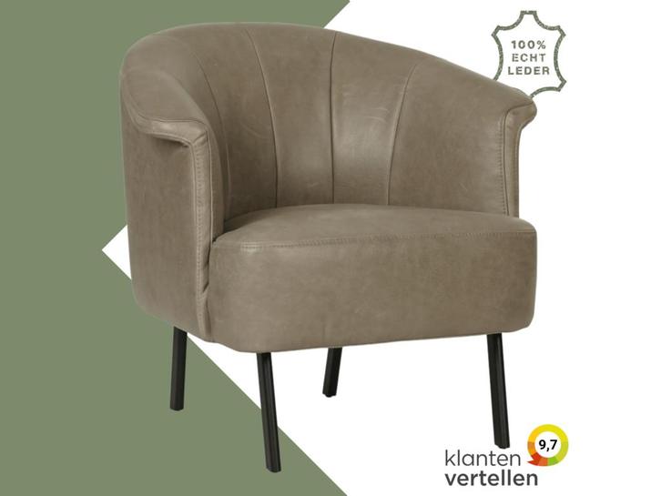 Leren fauteuil Embrace, Huis en Inrichting, Fauteuils, 75 tot 100 cm, 75 tot 100 cm, Nieuw, Leer, Ophalen of Verzenden