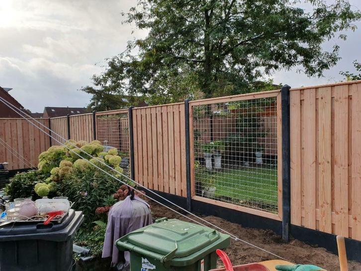 schuttingen hout/beton V.A95,- p/m incl.plaatsen en btw!!, Tuin en Terras, Schuttingen, Minder dan 3 meter, Nieuw, Hout, 2 meter of meer