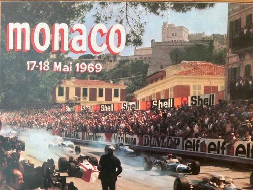 Anonymous - Poster pubblicitario- GP Monaco 1969- (After) -, Antiek en Kunst, Kunst | Tekeningen en Foto's
