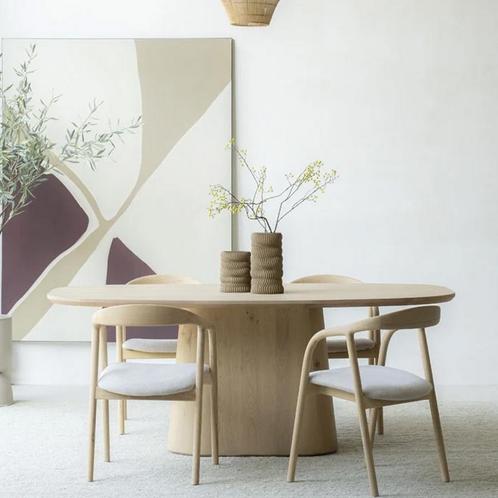 *WOONWINKEL* Eleonora Nola Eettafel Deens Ovaal Eiken Fineer, Huis en Inrichting, Tafels | Eettafels, Nieuw, Verzenden