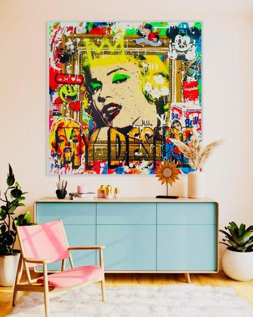 Mikko (1982) - Marilyn Monroe My Desire On Frame - XL (No, Antiek en Kunst, Kunst | Schilderijen | Modern